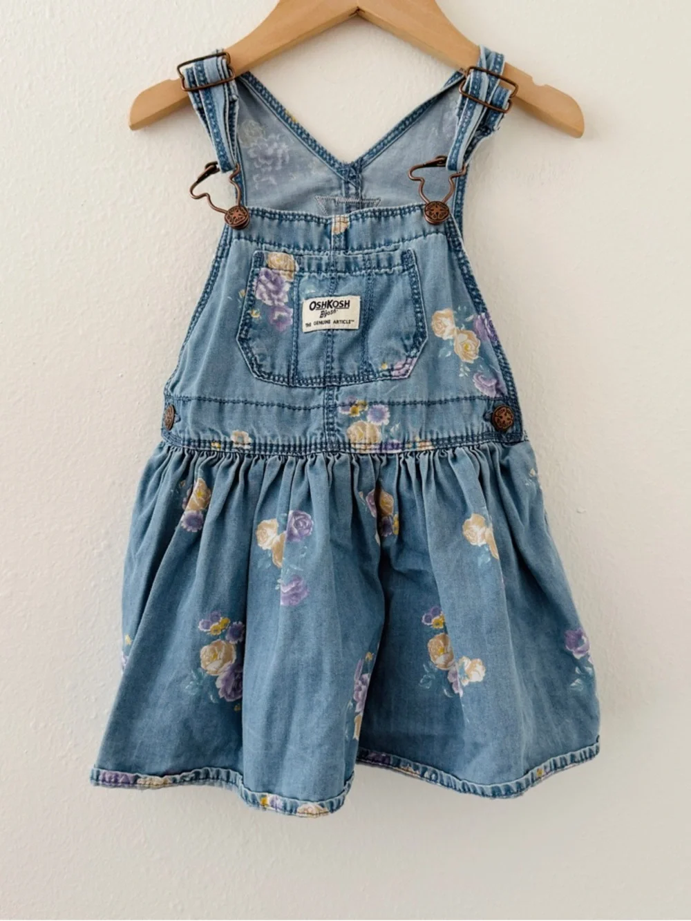 OshKosh B’Gosh Denim Floral Overalls
